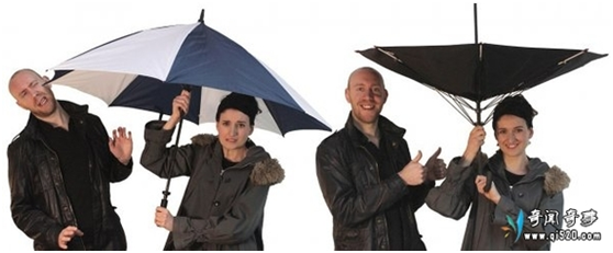 反向傘與（yǔ）直骨傘對比