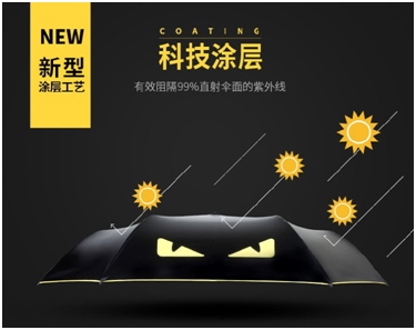 遮陽傘科技塗層